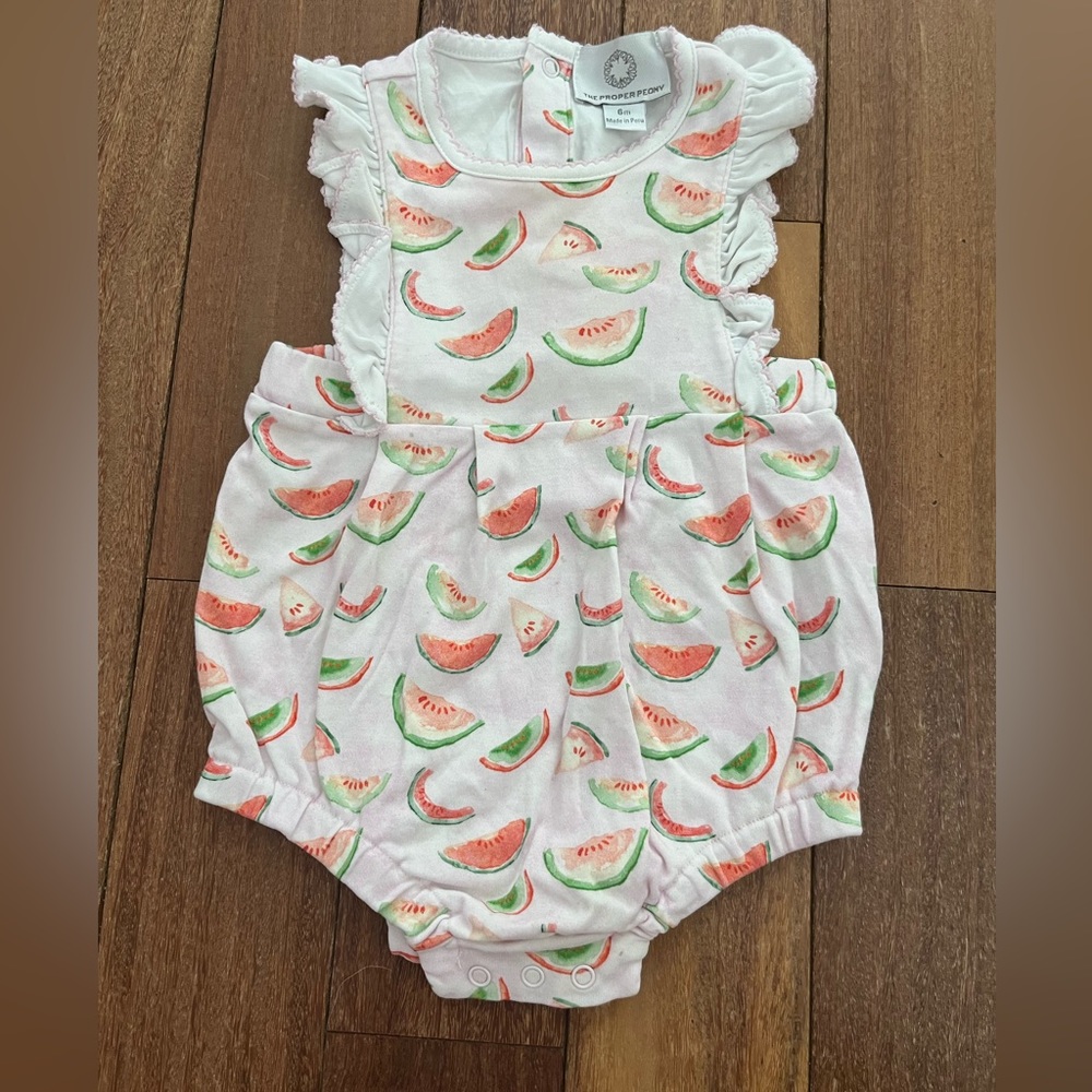 Proper Peony Watermelon Bubble Dress Size 6m
